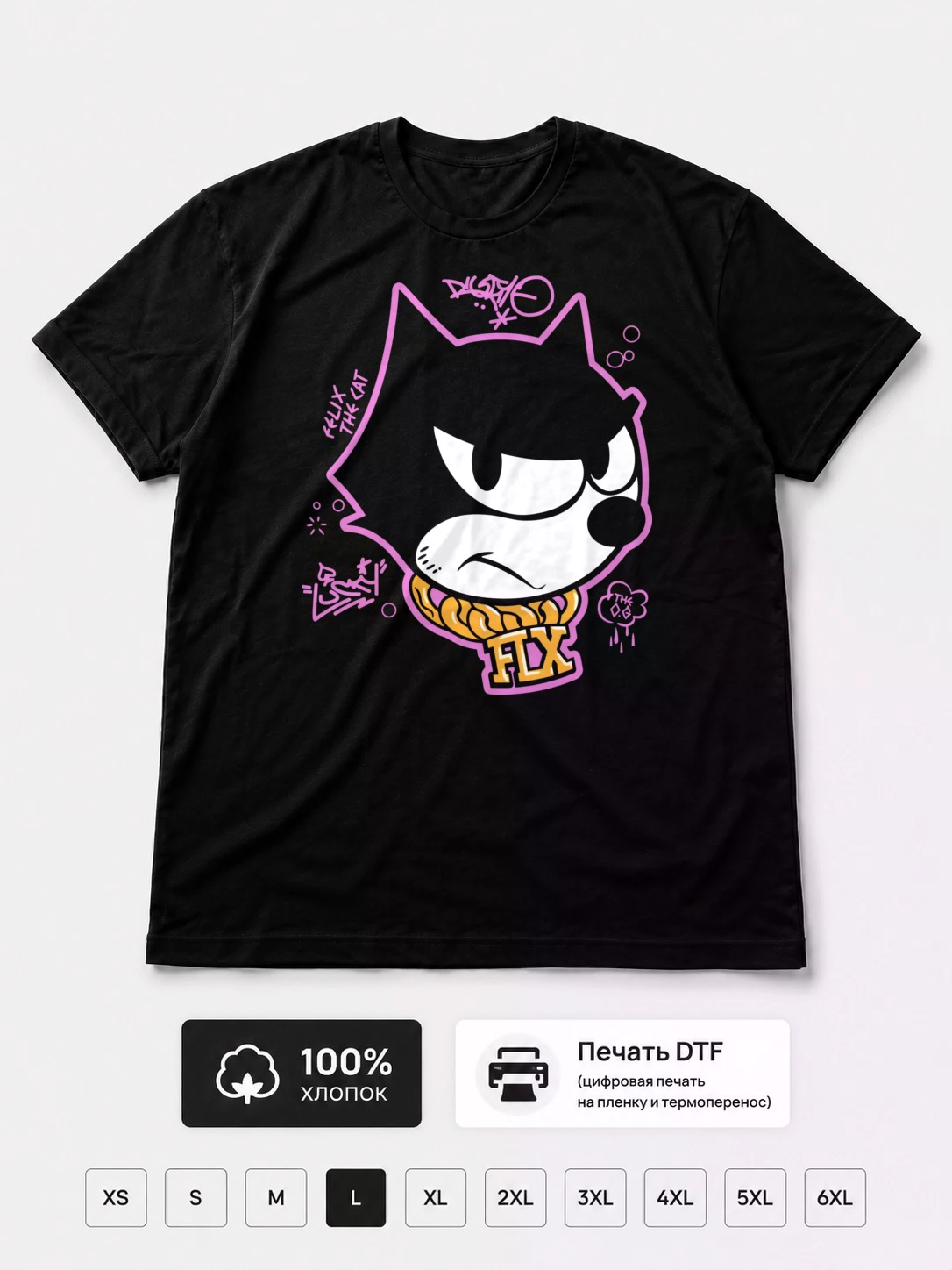 Футболка Кот Феликс (Felix the cat)