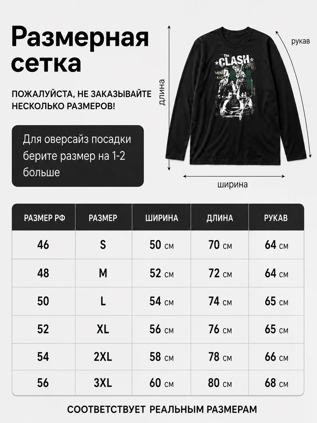 Детали: Лонгслив The Clash