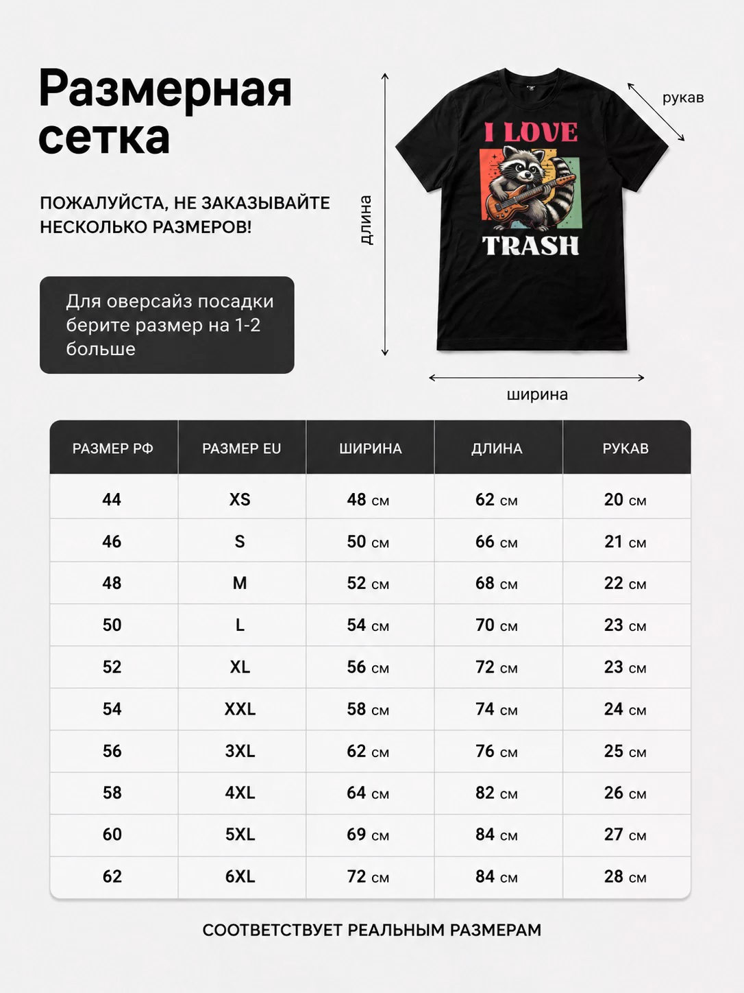Детали: Футболка I love trash, енот