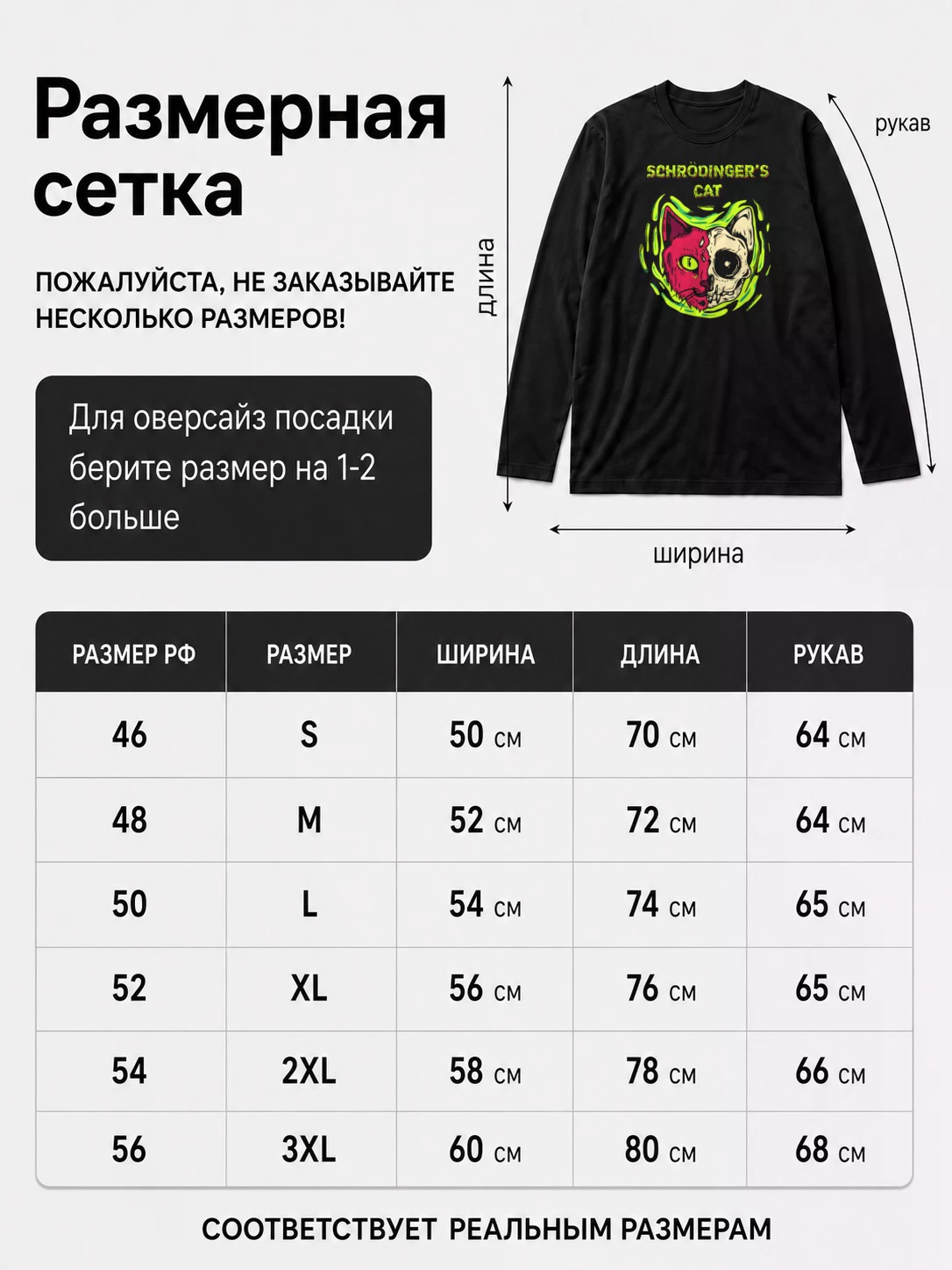 Детали: Лонгслив Кот Шредингера