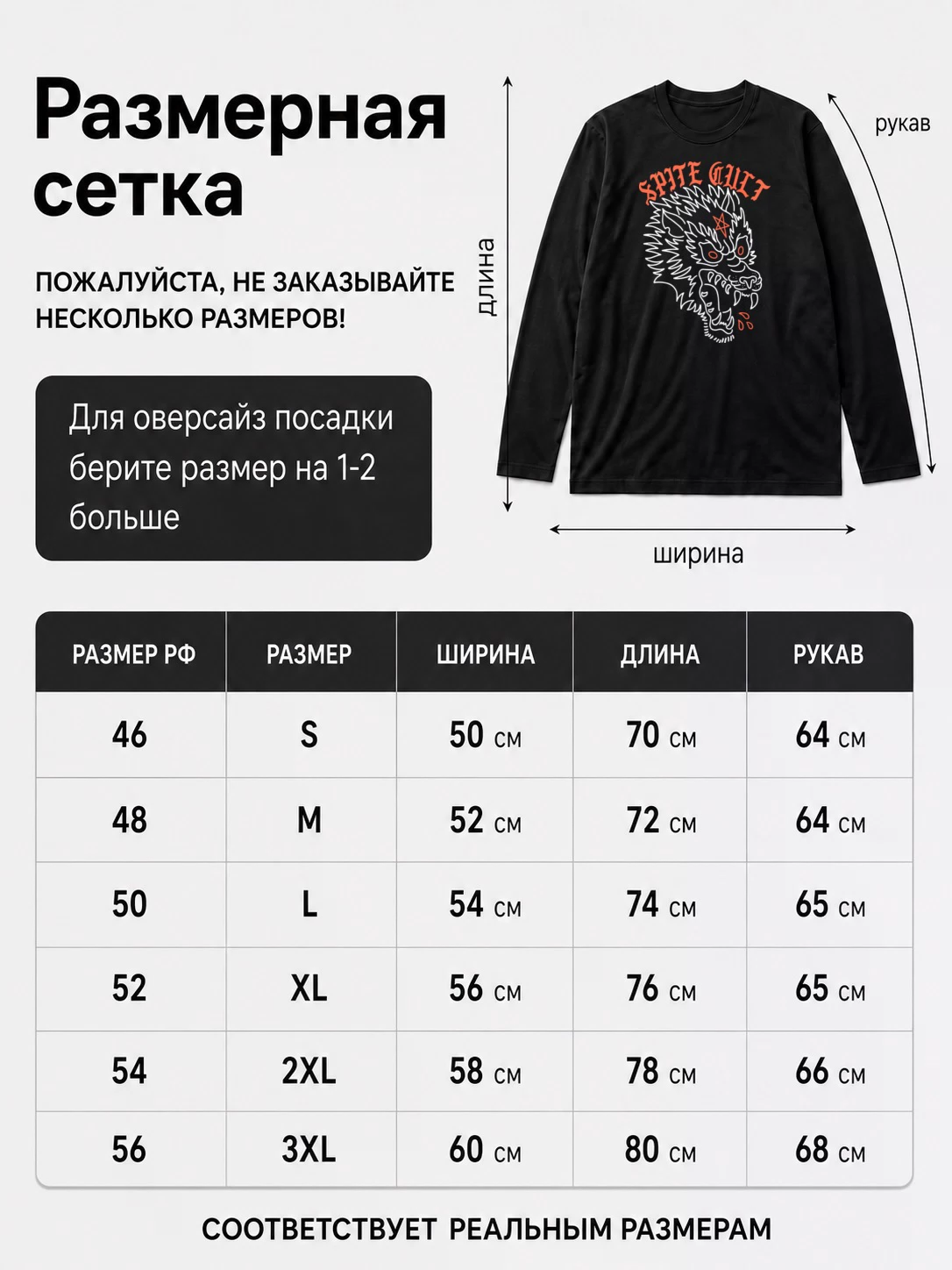 Детали: Лонгслив Spite
