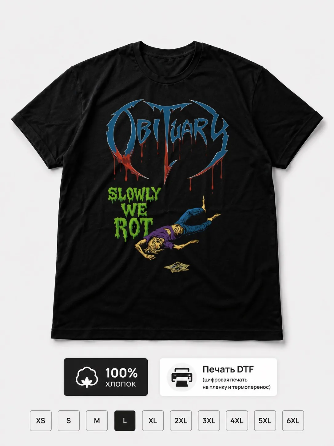 Футболка Obituary Slowly We Rot Fan Art