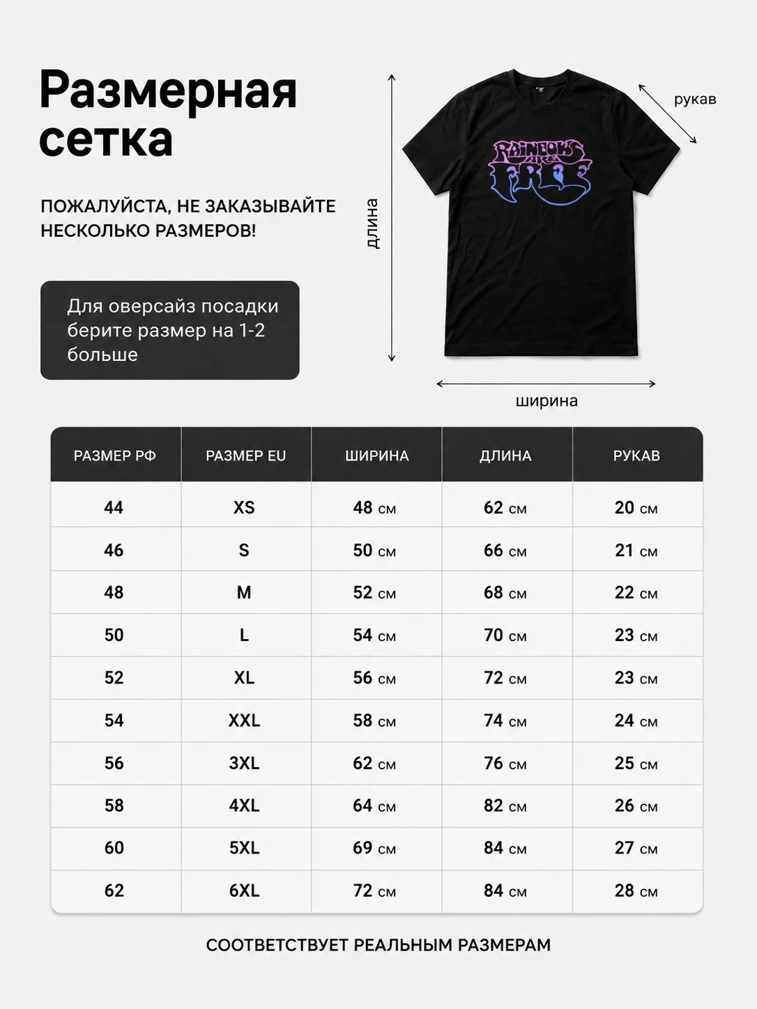Детали: Футболка Rainbows are free