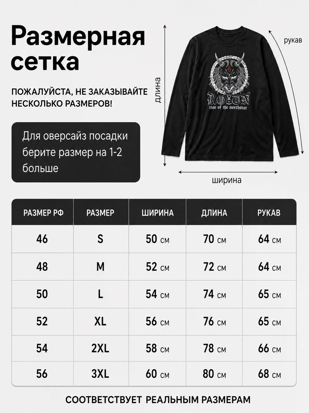 Детали: Лонгслив Rise of the northstar