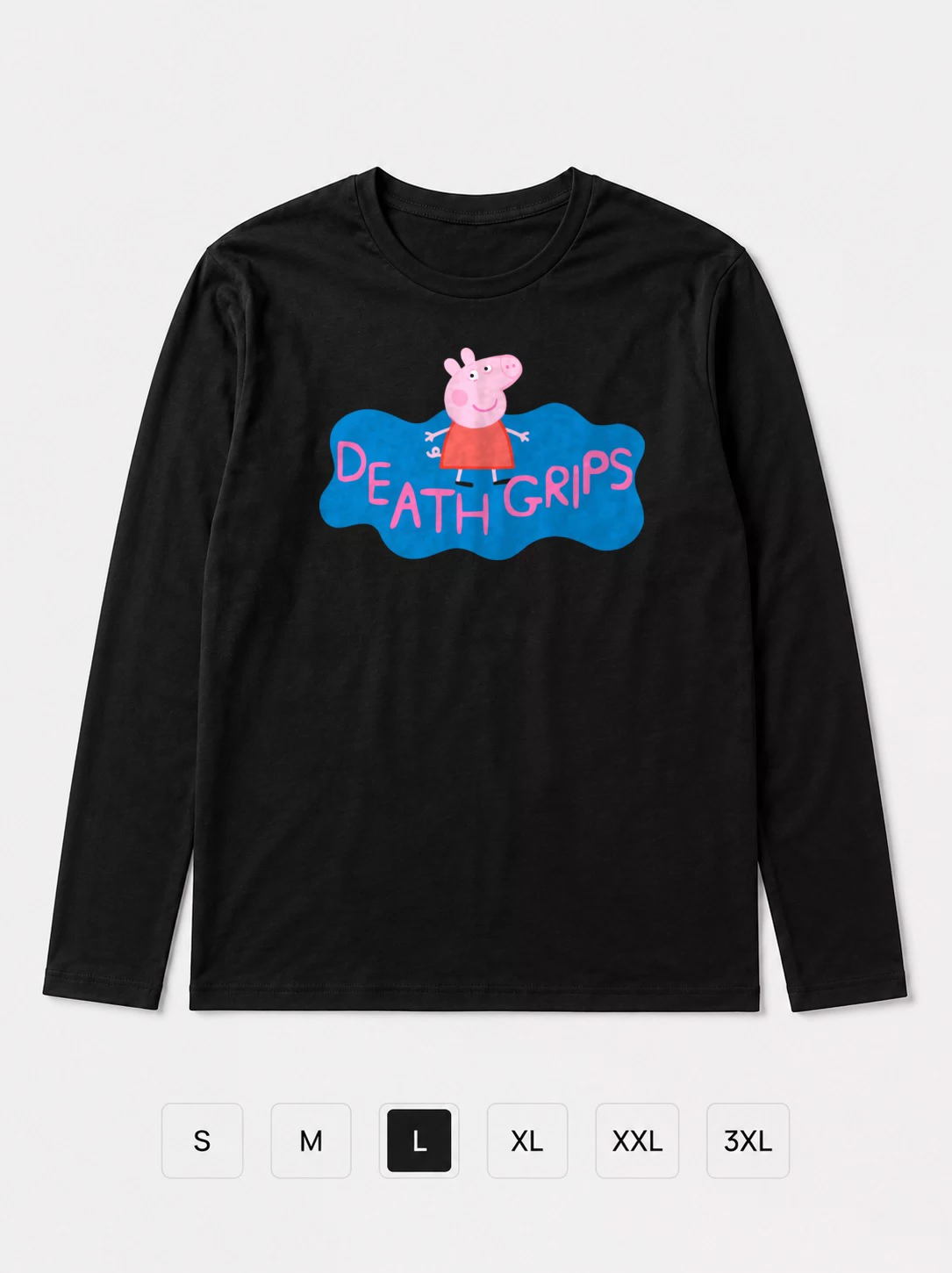 Лонгслив Death Grips прикол пепе свинка