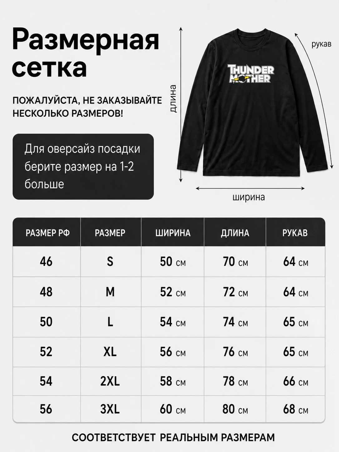 Детали: Лонгслив Thundermother