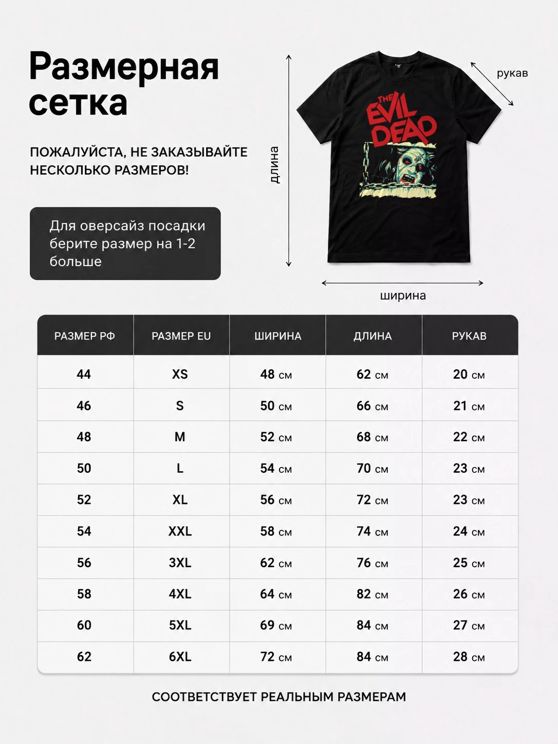 Детали: Футболка The Evil Dead. Фильм