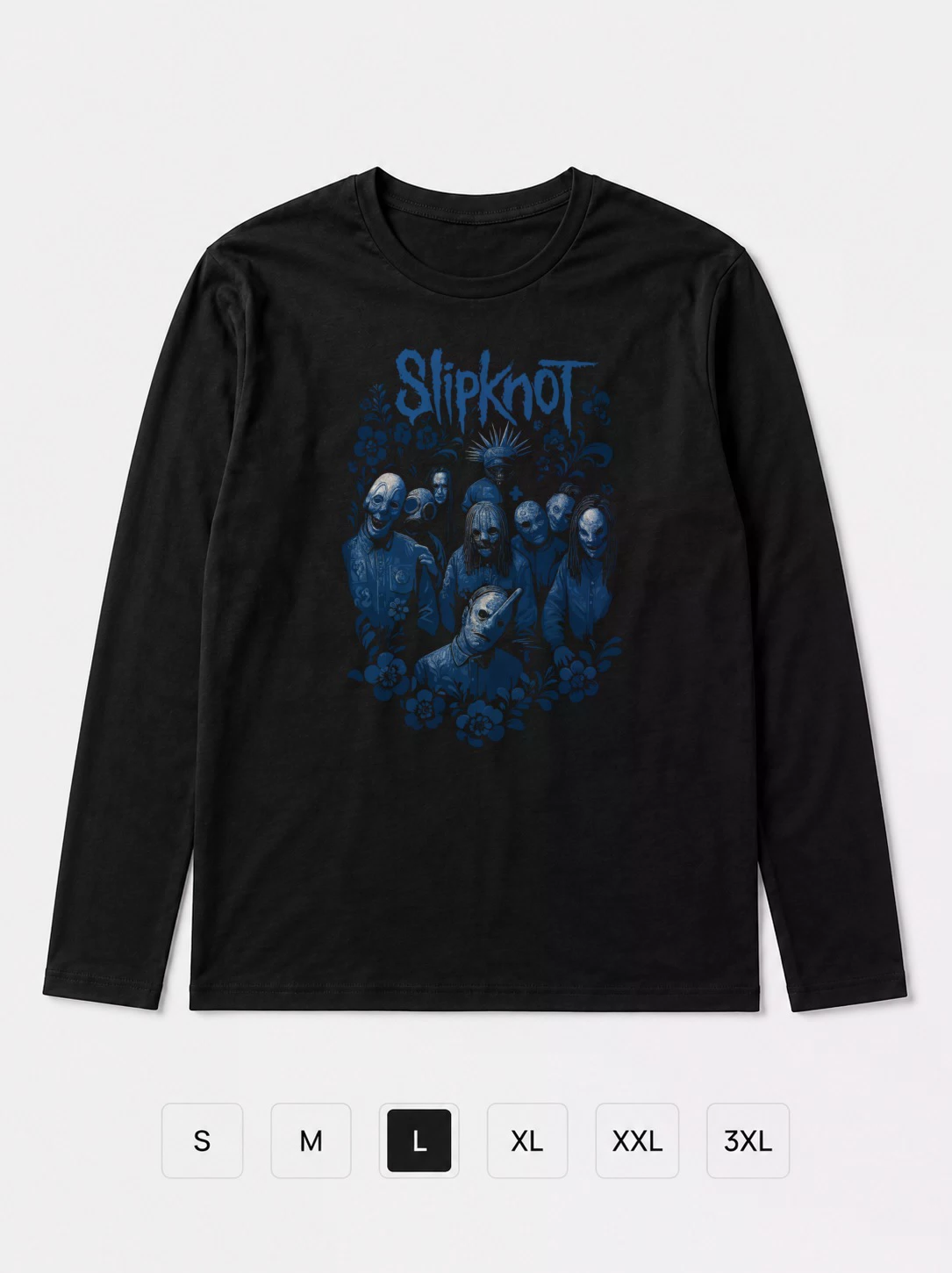 Лонгслив Slipknot в стиле гжель