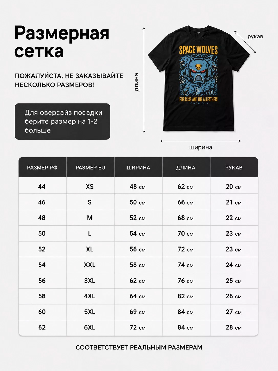 Детали: Футболка Space Wolves Warhammer