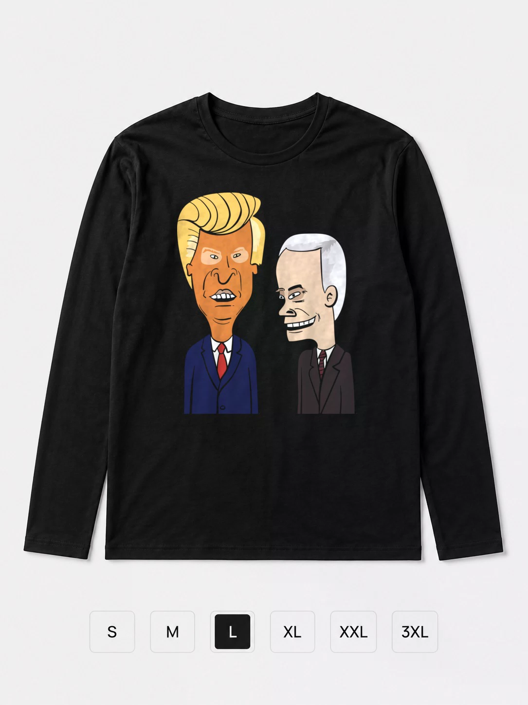 Лонгслив Бивис и Батхед Трамп и Байден