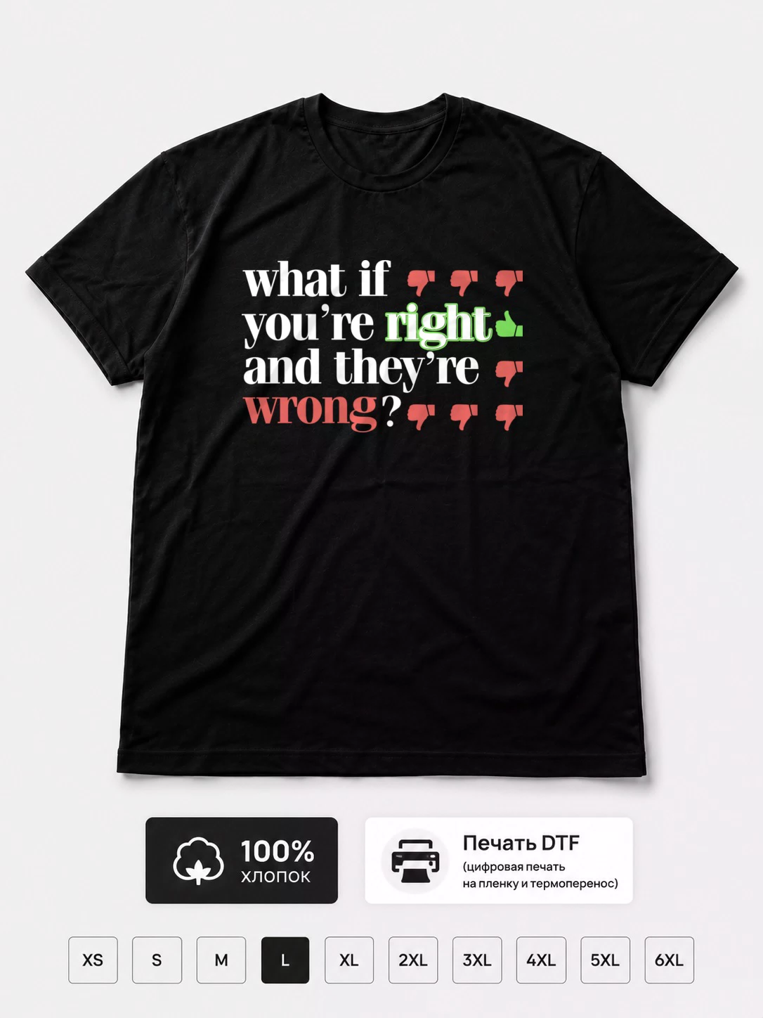 Футболка What if you're right and they're wrong?