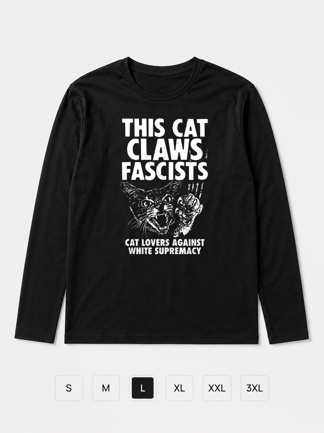 Лонгслив This cat claws fascists