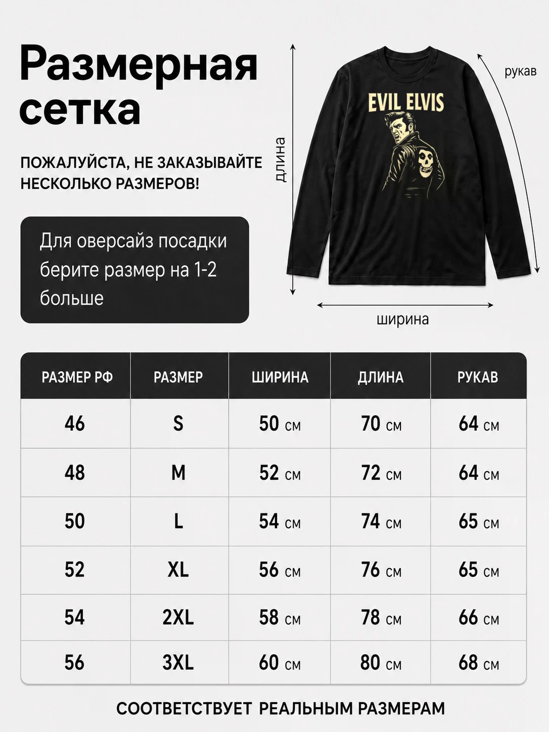 Детали: Лонгслив Злой Элвис