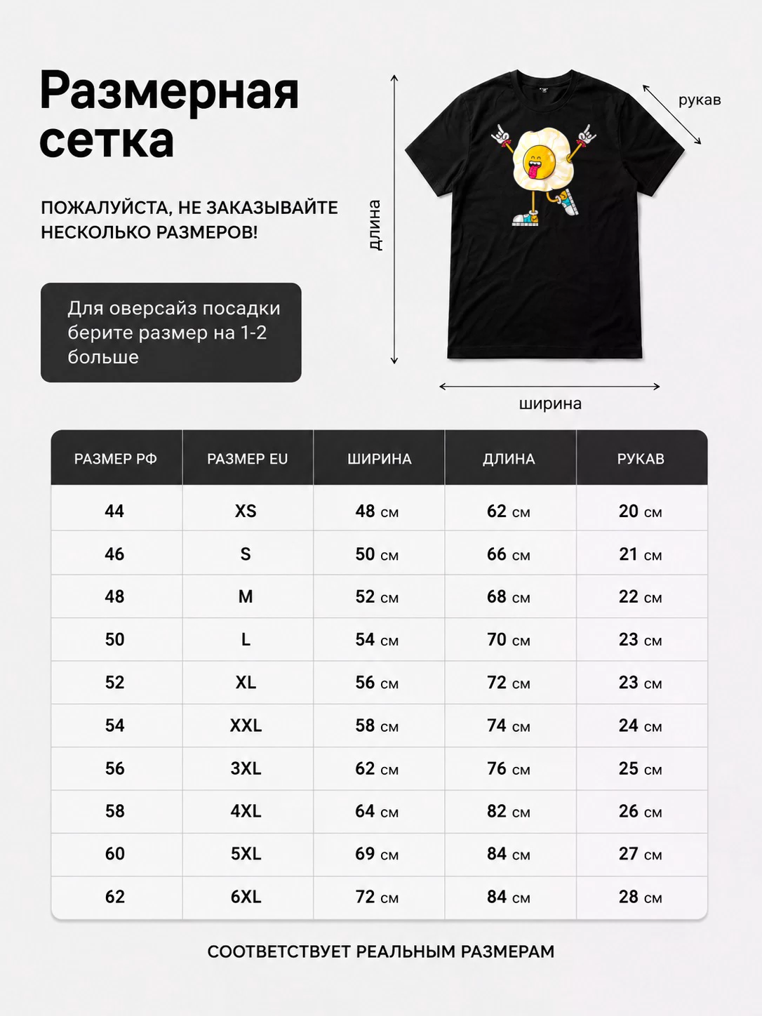 Детали: Футболка Еда, Яичница