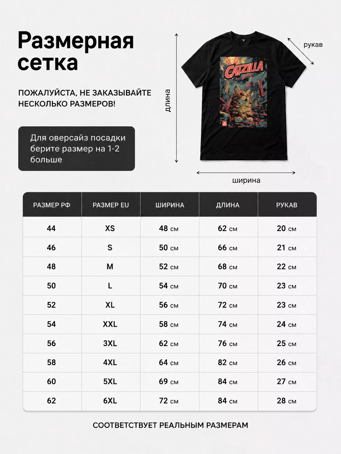 Детали: Футболка Catzilla, прикол с котом