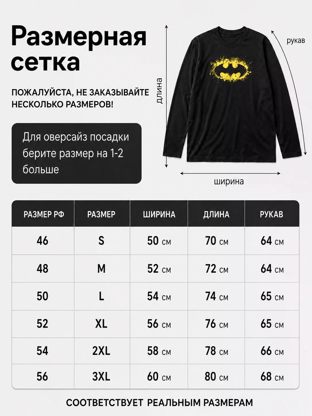 Детали: Лонгслив Batman
