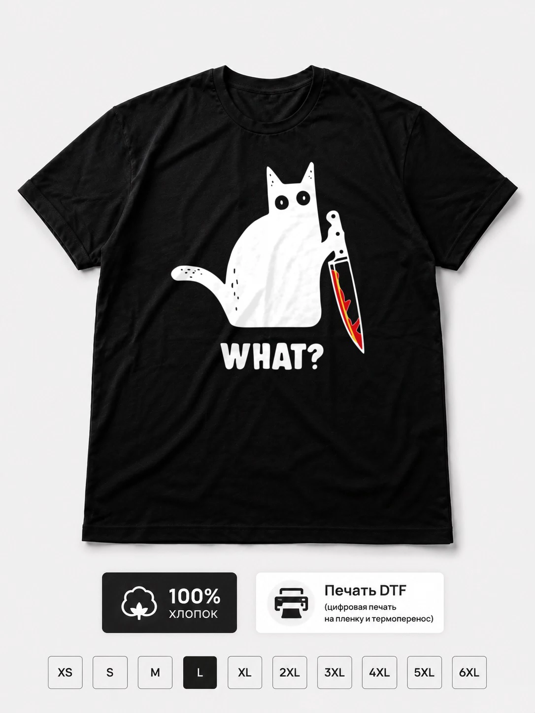 Футболка What cat