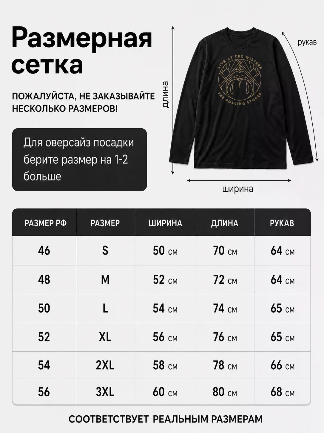 Детали: Лонгслив The rolling stones