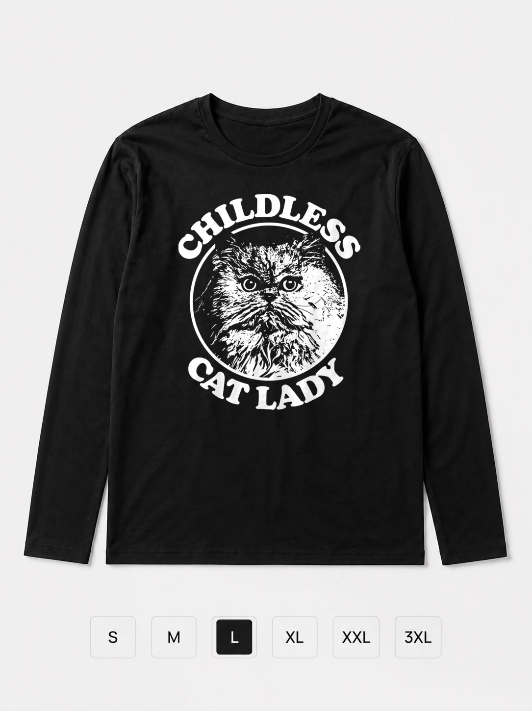 Лонгслив Childless cat lady