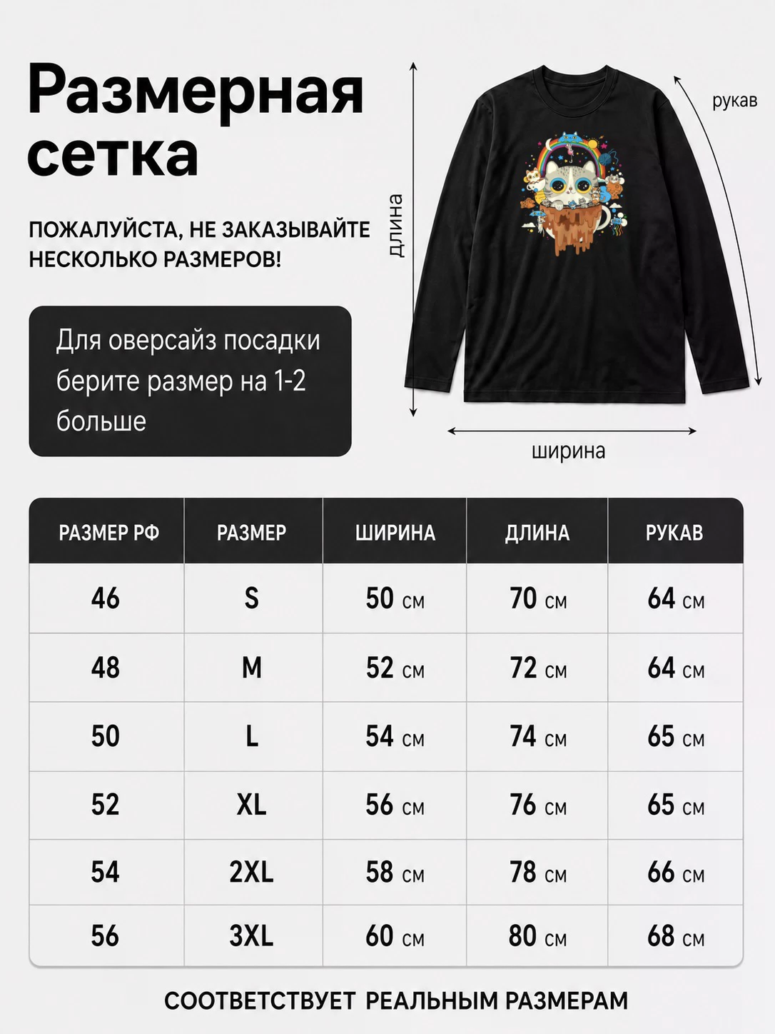 Детали: Лонгслив Коты, Threadless