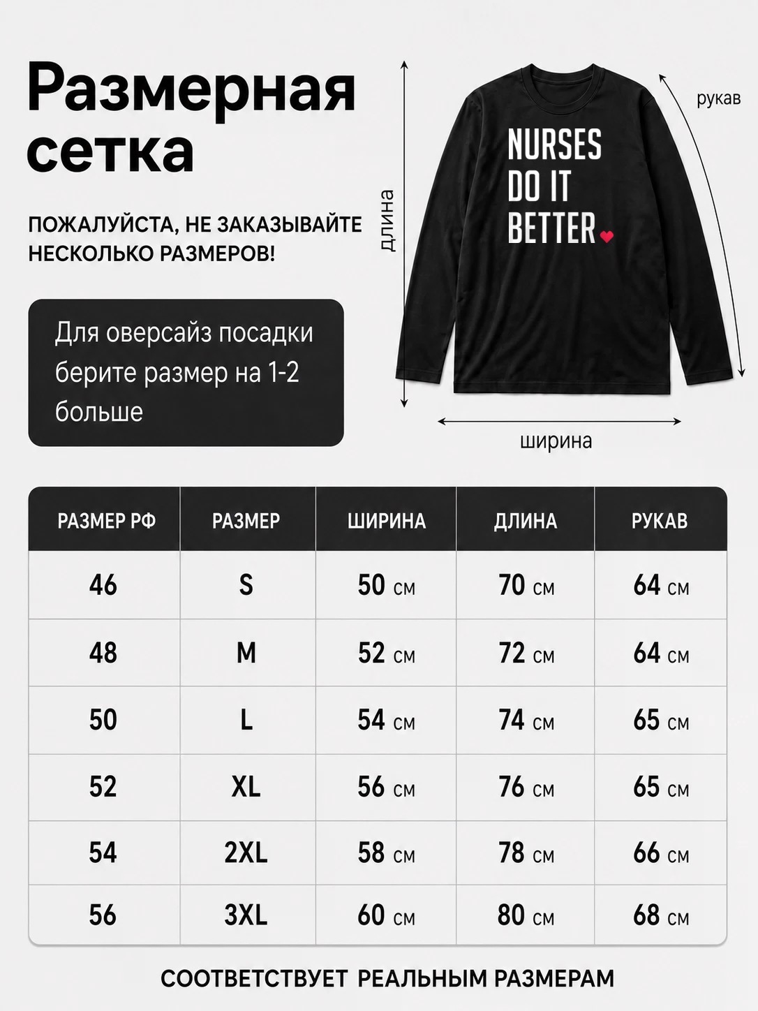 Детали: Лонгслив Nurses Do It Better