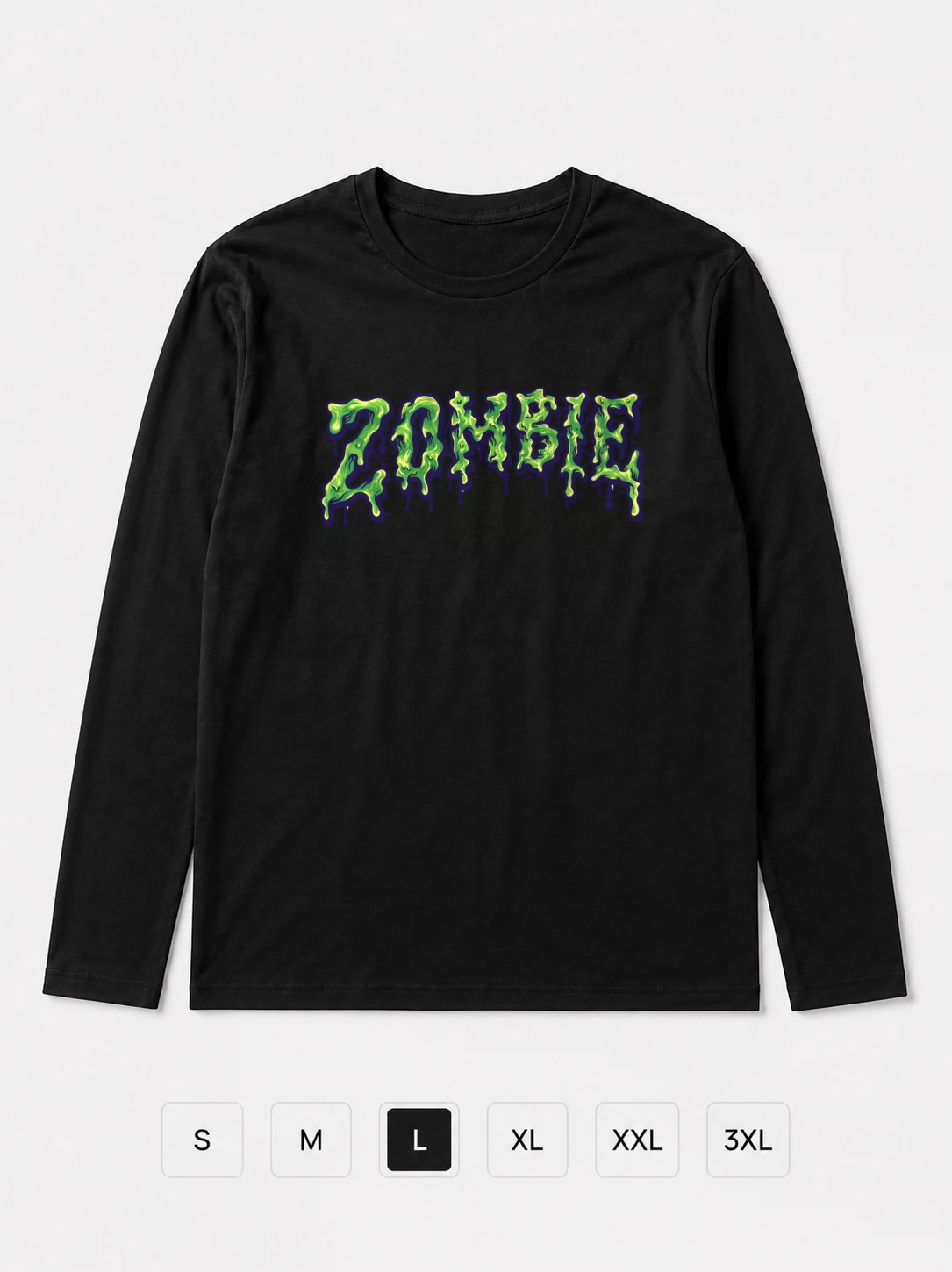 Лонгслив Zombie, надпись