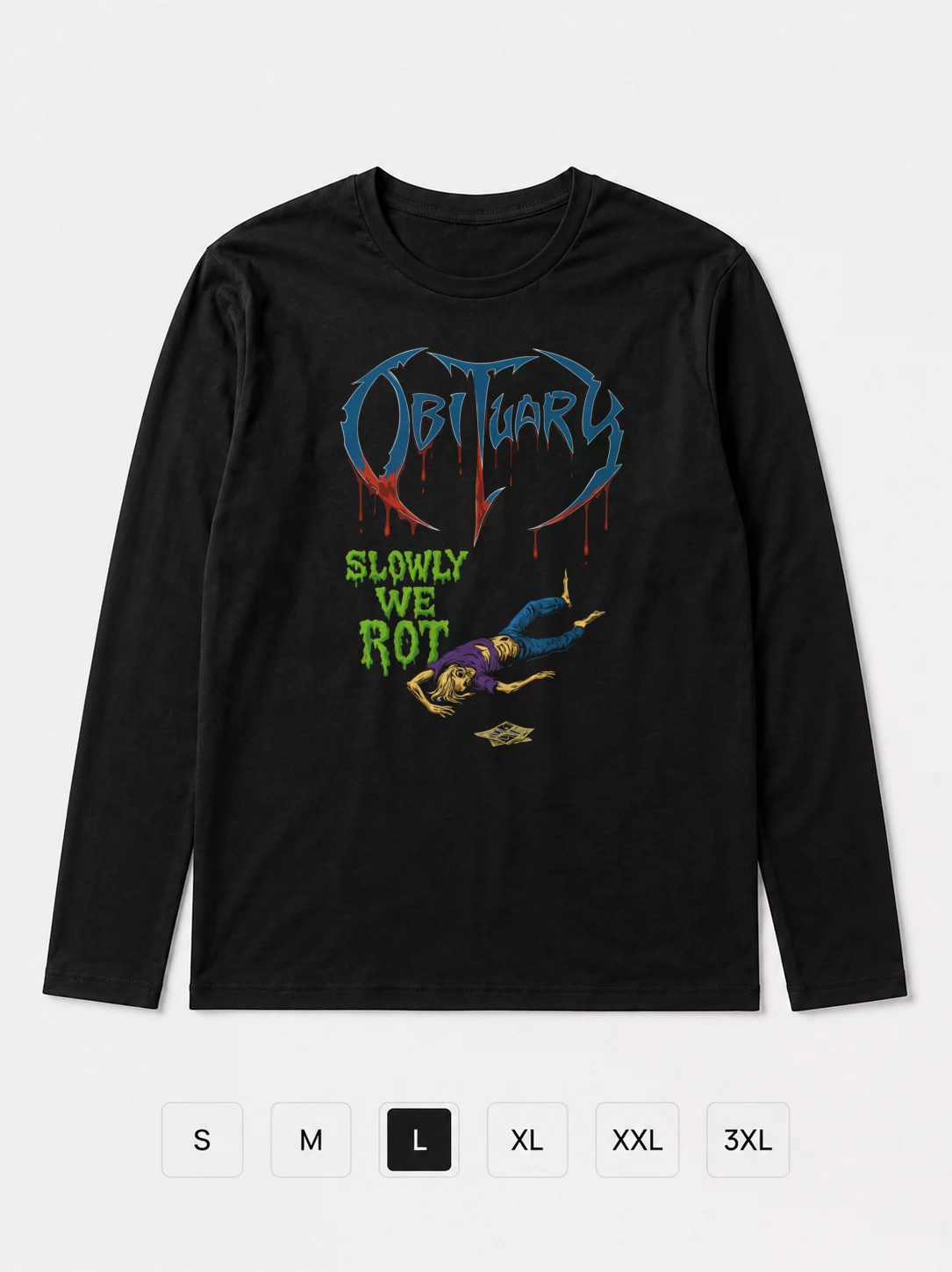 Лонгслив Obituary Slowly We Rot Fan Art