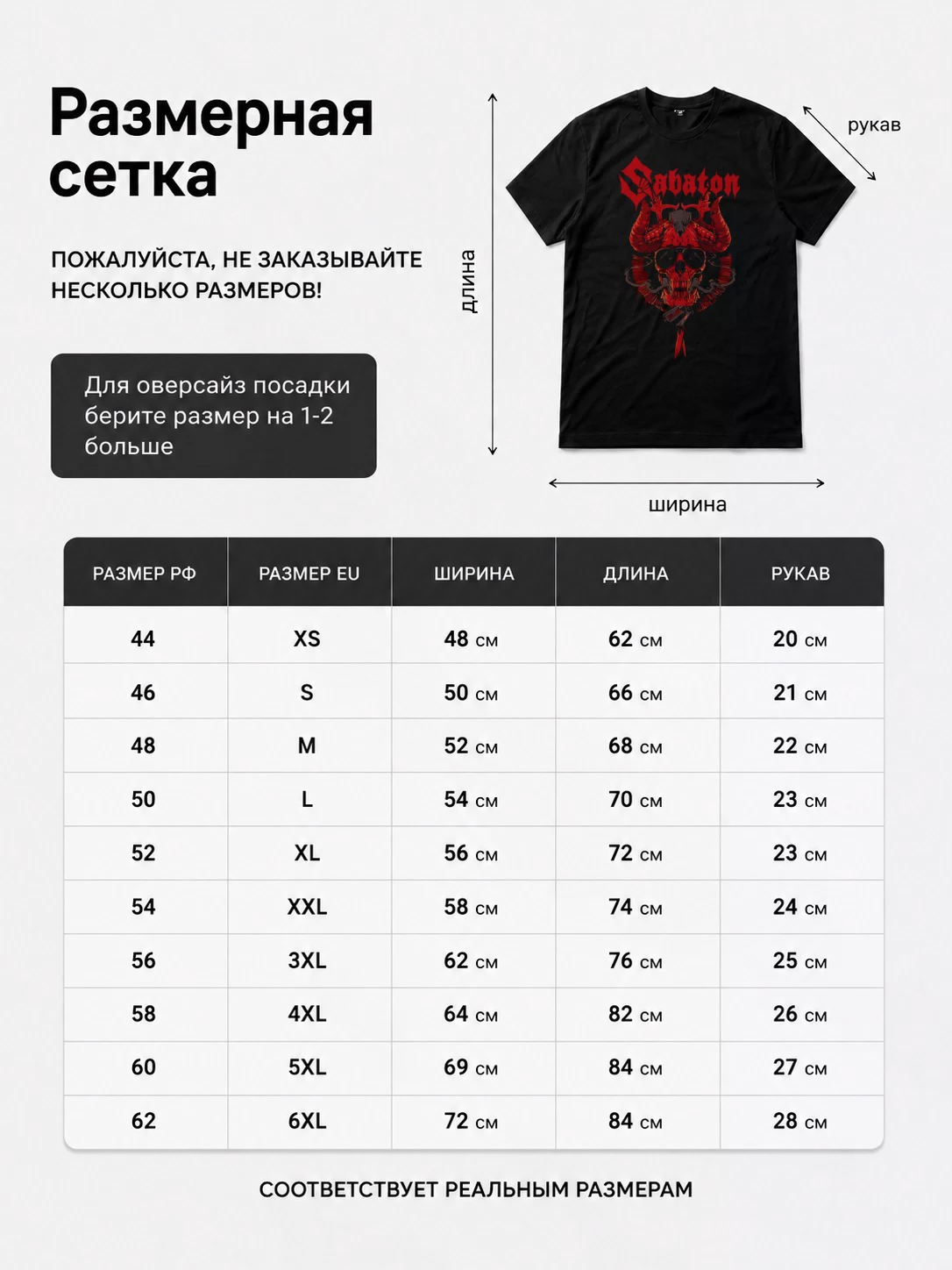 Детали: Футболка Sabaton