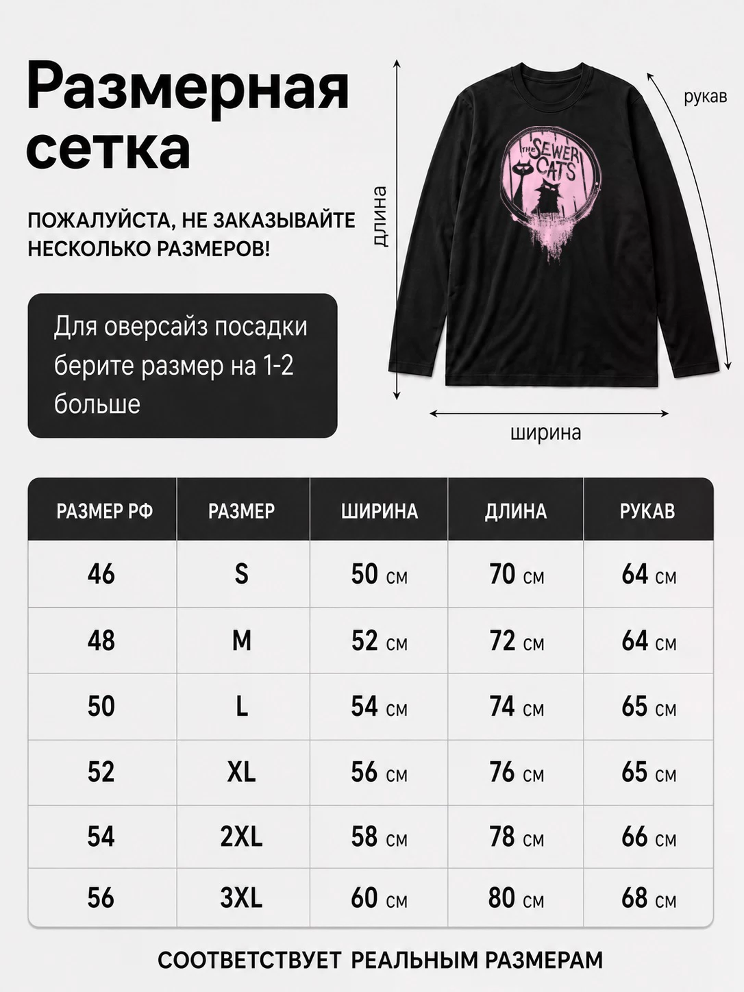 Детали: Лонгслив The sewer cats