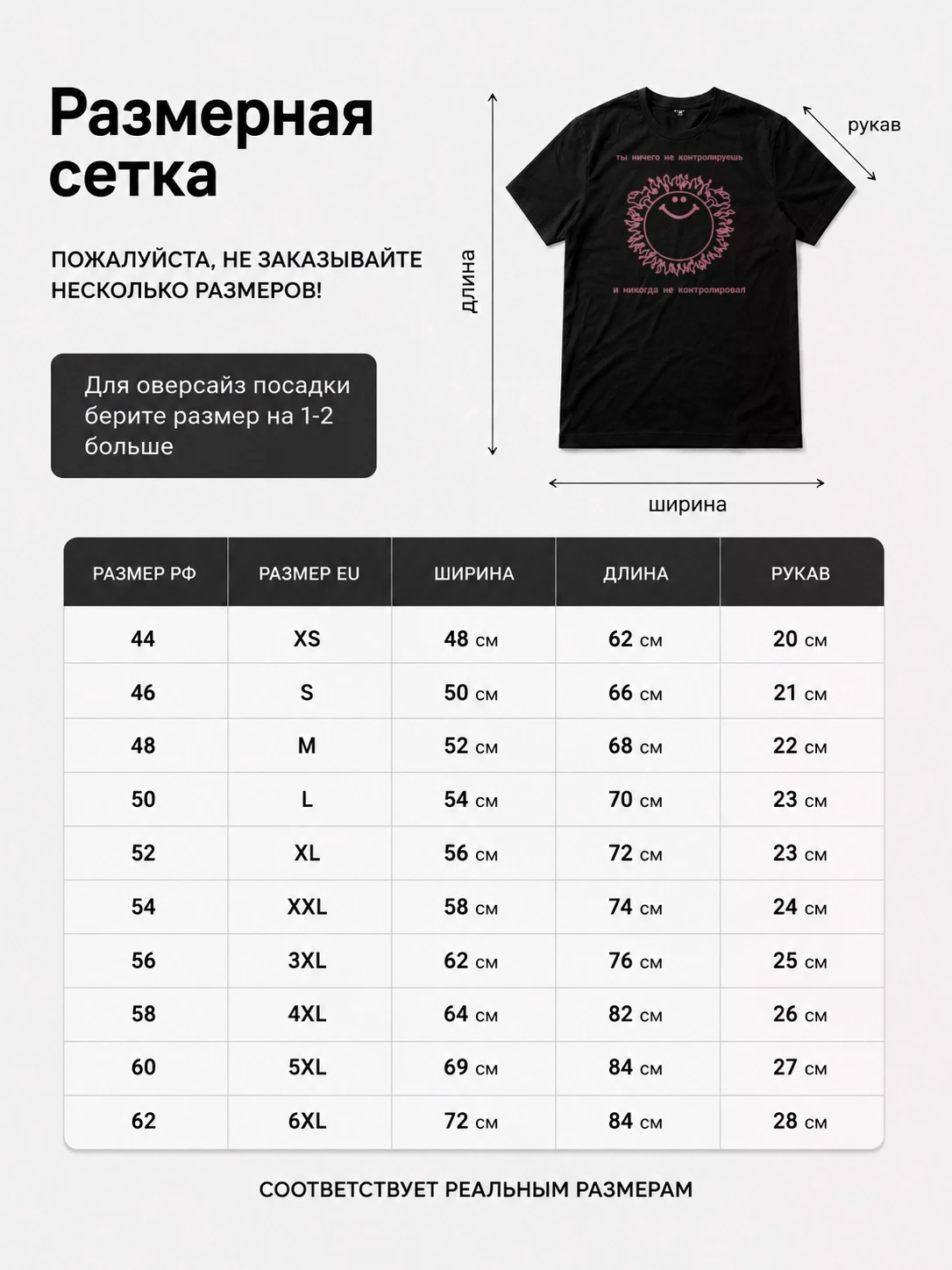 Детали: Футболка Мем, ты ничего не контролируешь