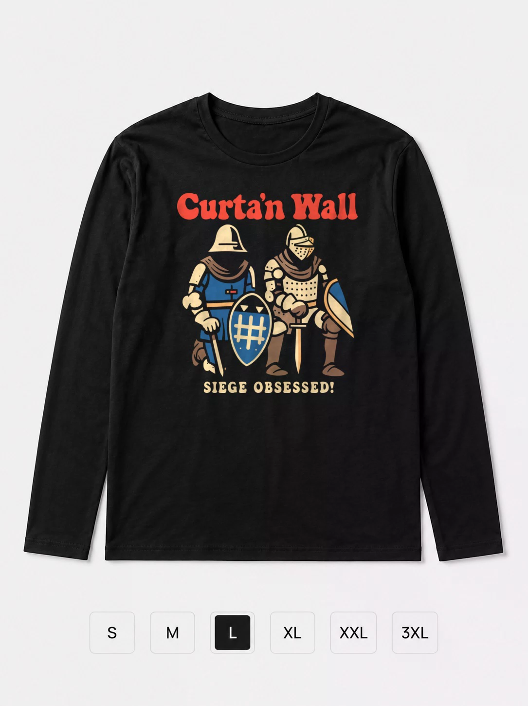 Лонгслив Curta'n Wall метал Fan Art
