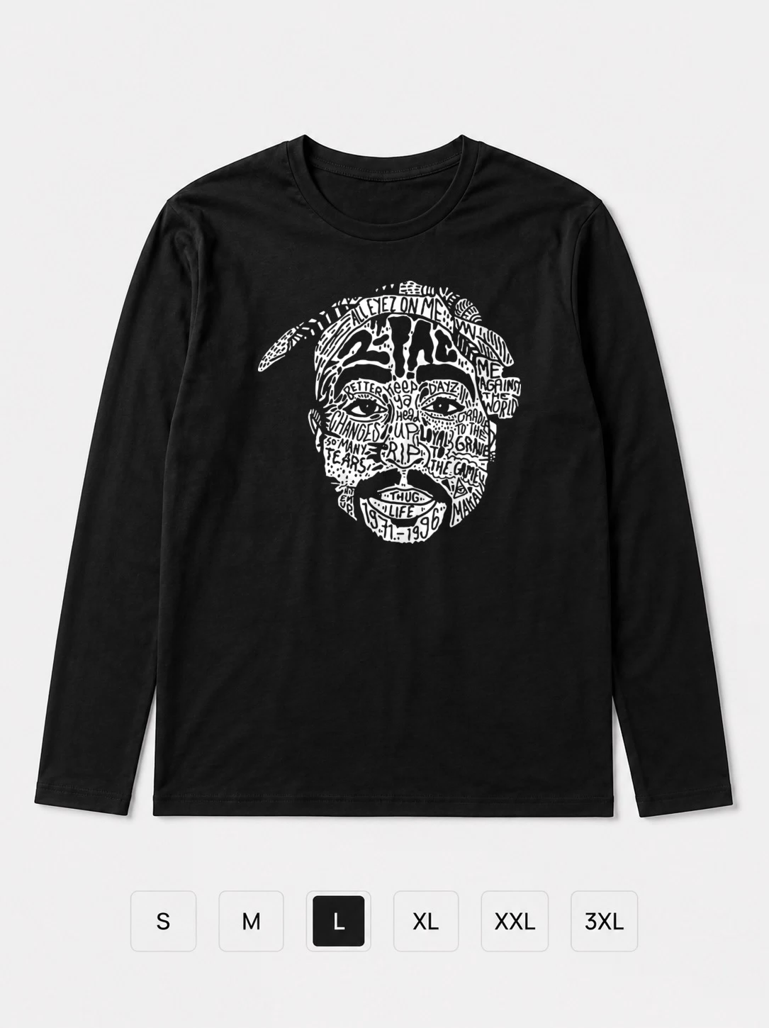 Лонгслив 2Pac (Тупак, рэп лица)