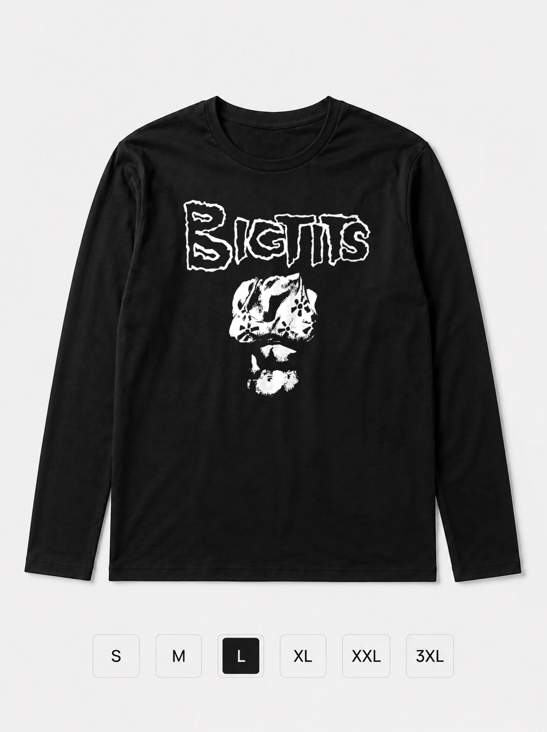 Лонгслив BigTits прикол в стиле мисфитс