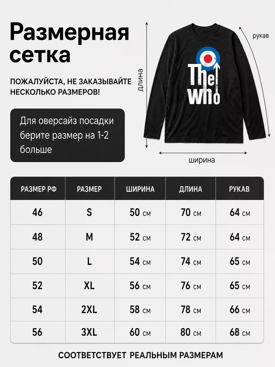 Детали: Лонгслив Who