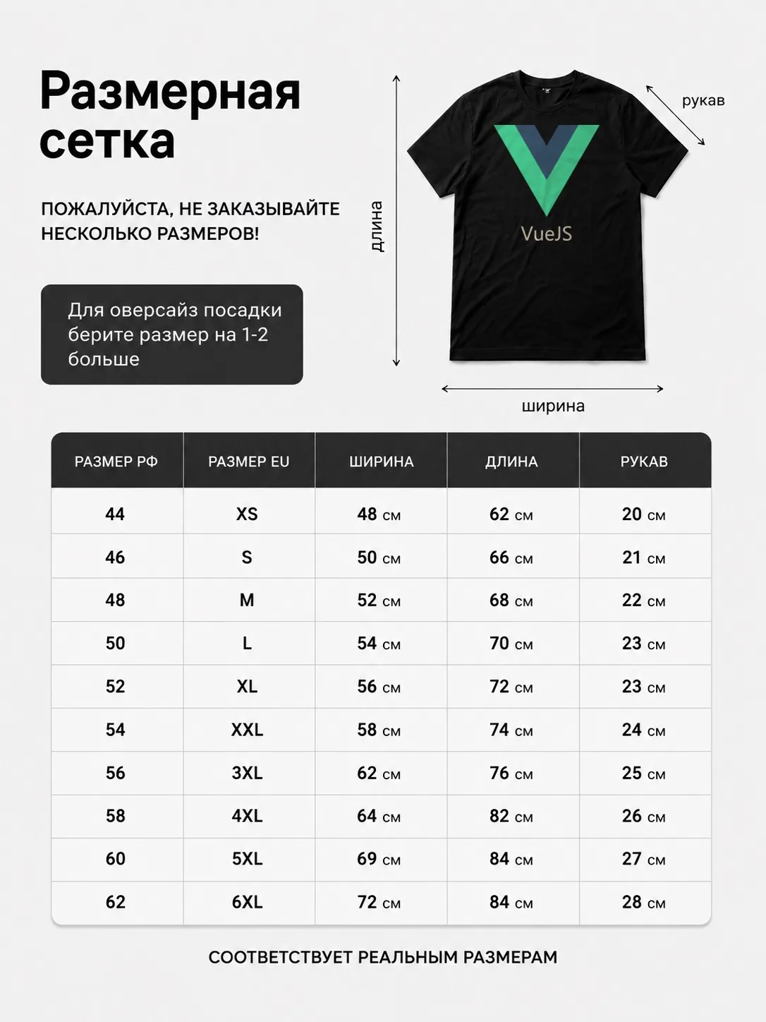 Детали: Футболка Vue JS