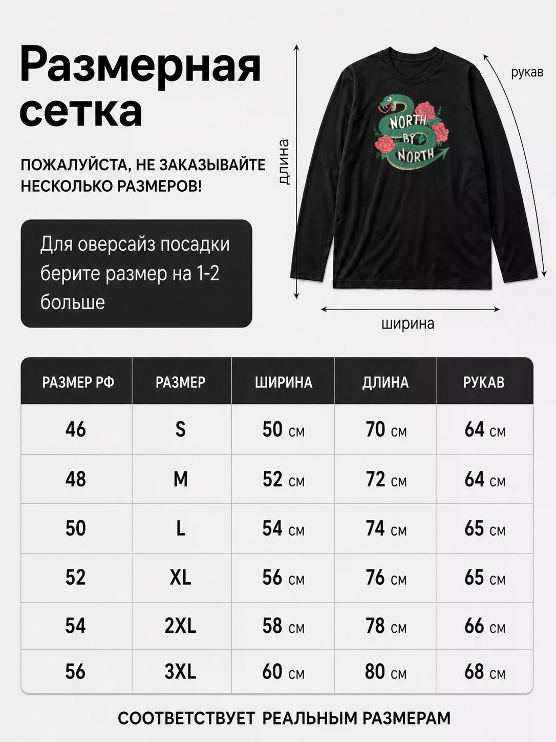 Детали: Лонгслив North by north