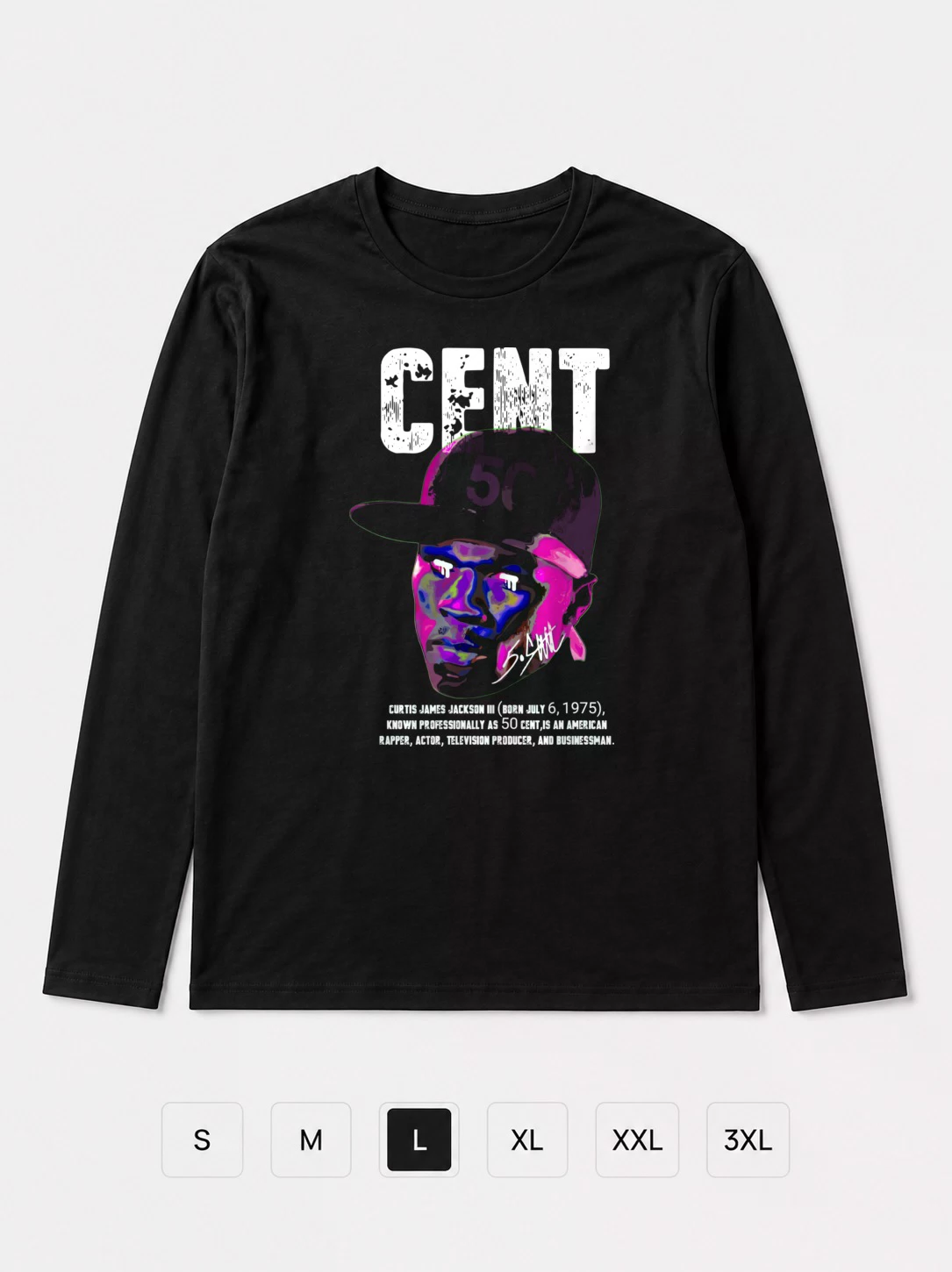 Лонгслив 50 cent, рэп
