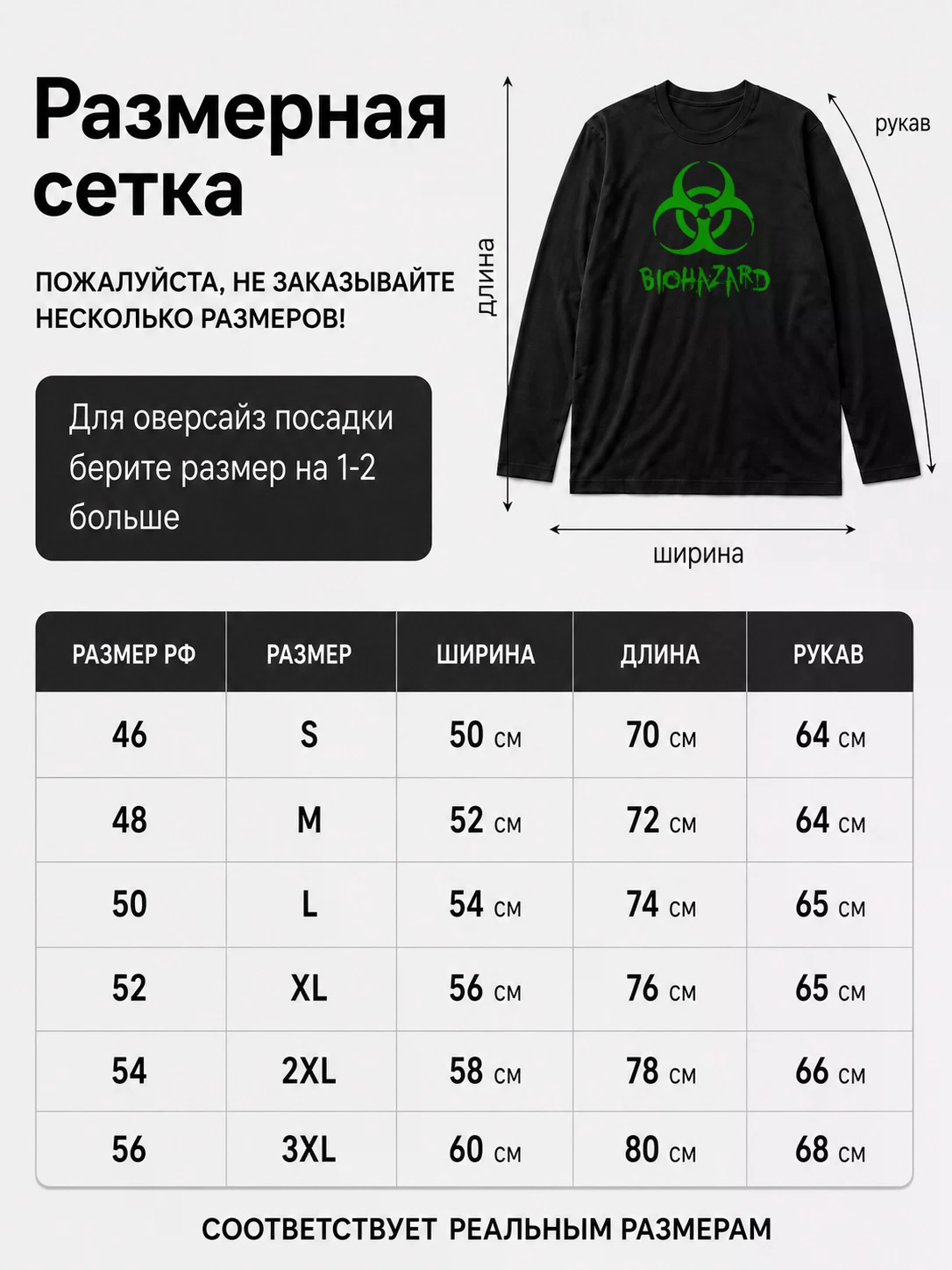 Детали: Лонгслив Biohazard